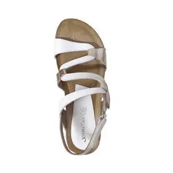 2164 Blanc/Platine cuir