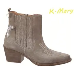 K. Mary Egerie Taupe Velours bottine