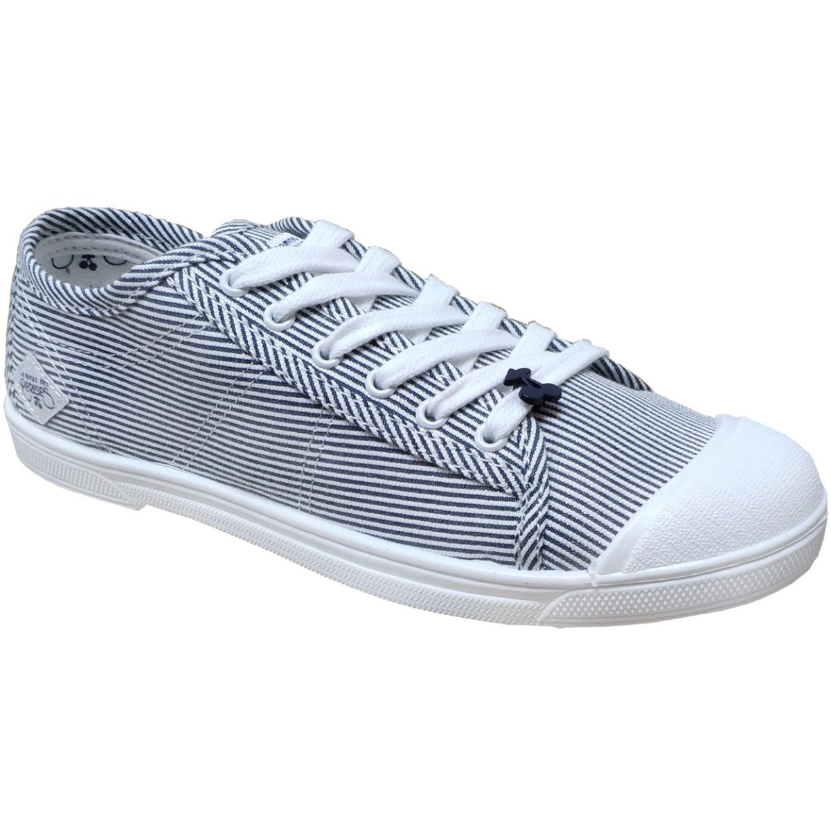 Basic 02 strip Blanc/Marine 68454