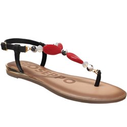 Napier Noir/rouge cuir 68759