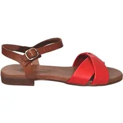 Nathalie Rouge/Marron cuir