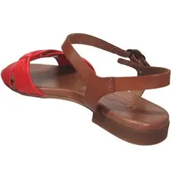 Nathalie Rouge/Marron cuir
