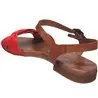 Nathalie Rouge/Marron cuir