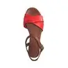 Nathalie Rouge/Marron cuir