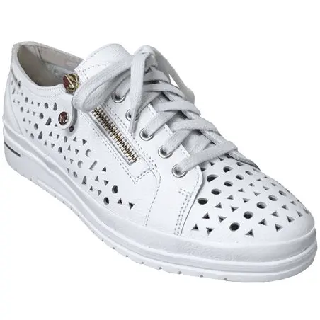 June perf Blanc cuir June perf Blanc cuir