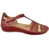 655-0843 Rouge/Beige cuir