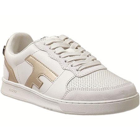 Hazel leather Beige/Or cuir