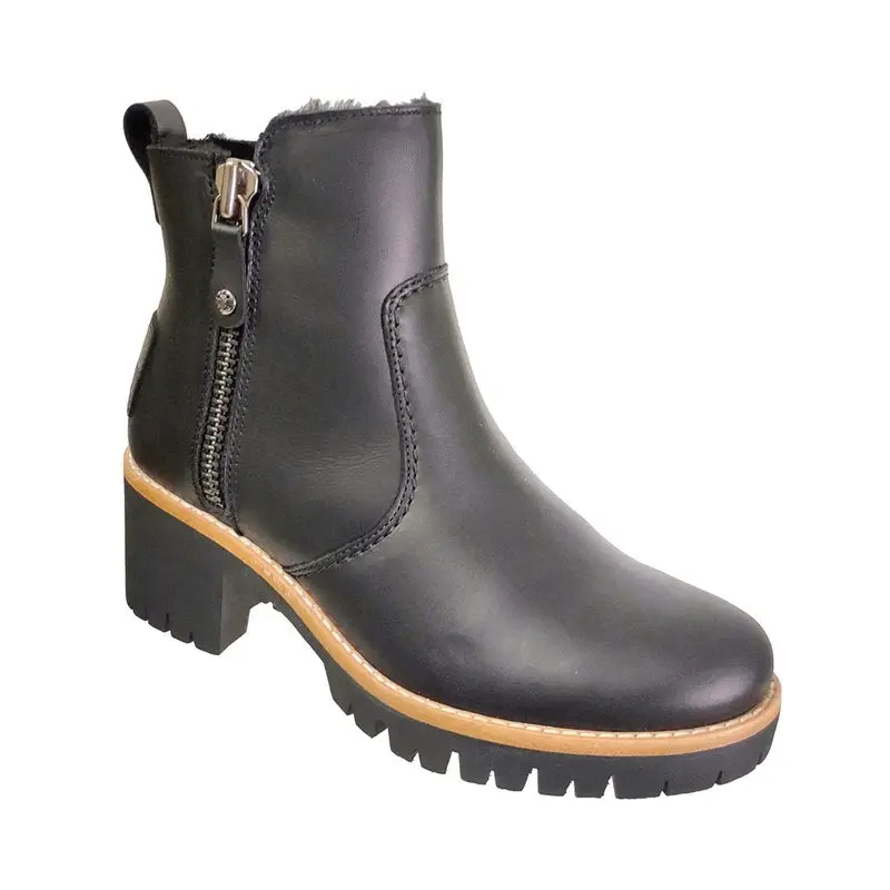Pauline trav Noir cuir