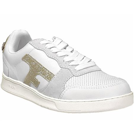 Hazel leather Blanc