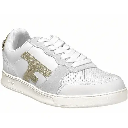 Hazel leather Blanc