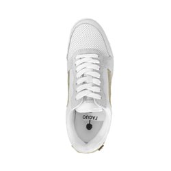 Hazel leather Blanc