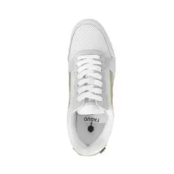 Hazel leather Blanc